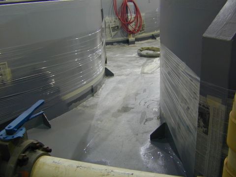 High-performance polyurea coating in service