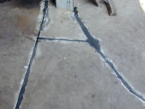 Slab stabilization and leveling work