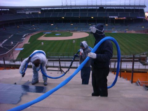 Polyurethane concrete raising project