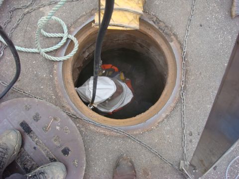 Slab stabilization and leveling work