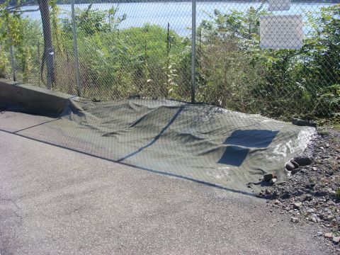 Foam roof installation on a commercial building