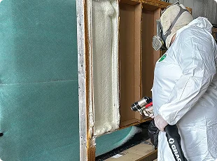 Commercial spray foam insulation installation — closed cell foam for new construction and retrofit