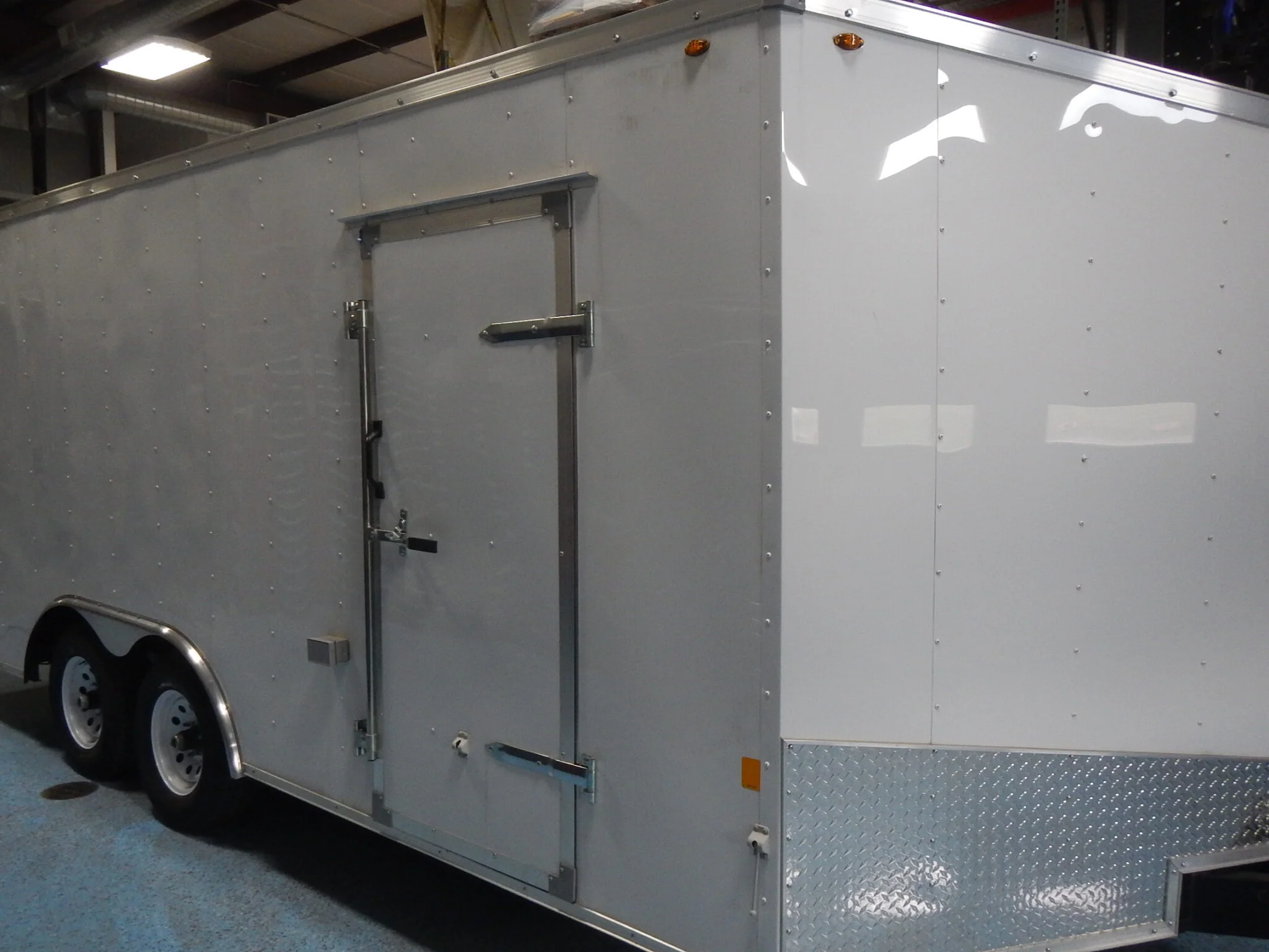 V-nose trailer custom spray foam rig — aerodynamic profile for highway towing