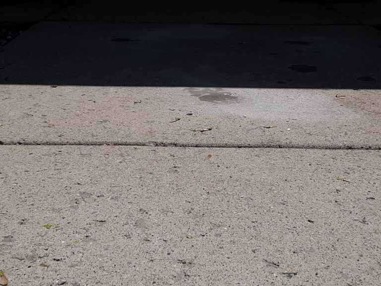 Concrete lifting and leveling result — polyurethane foam slab lifting