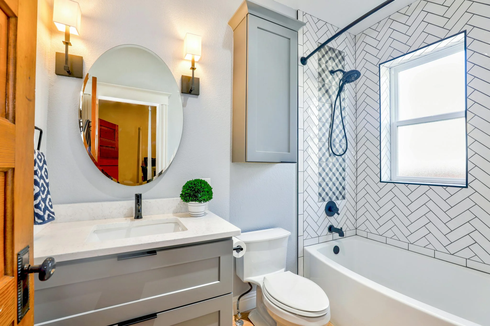 a bathroom with a sink and a toilet