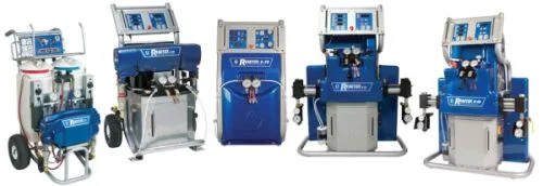 several machines with buttons and dials