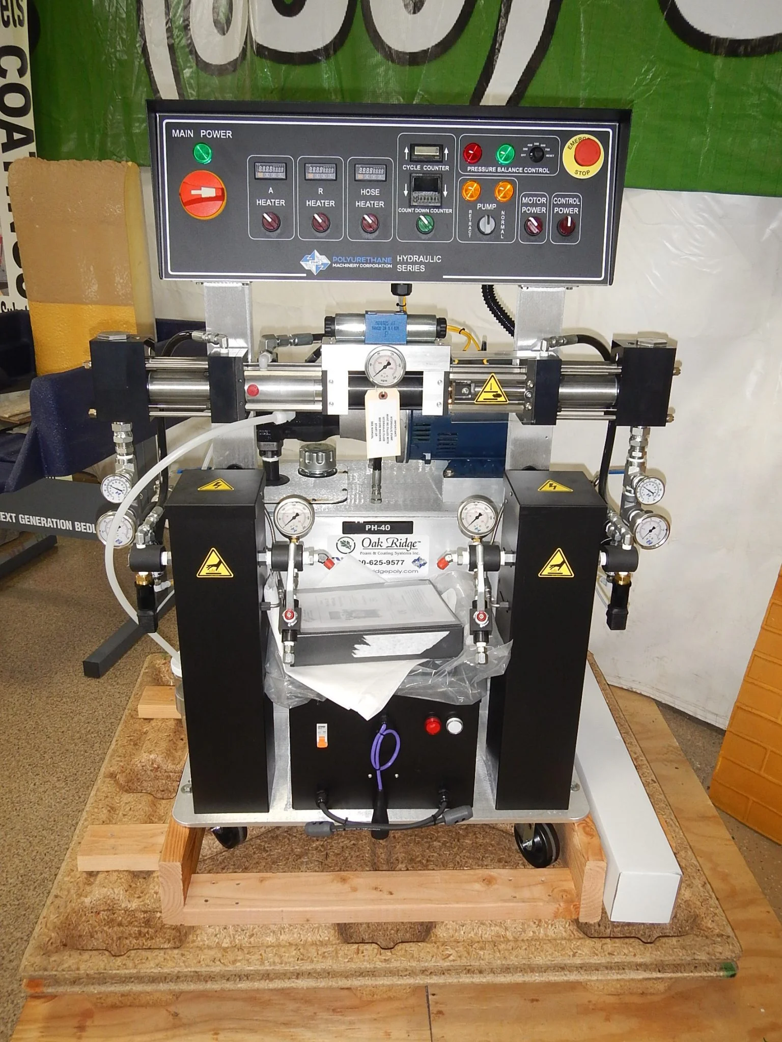 a machine on a pallet