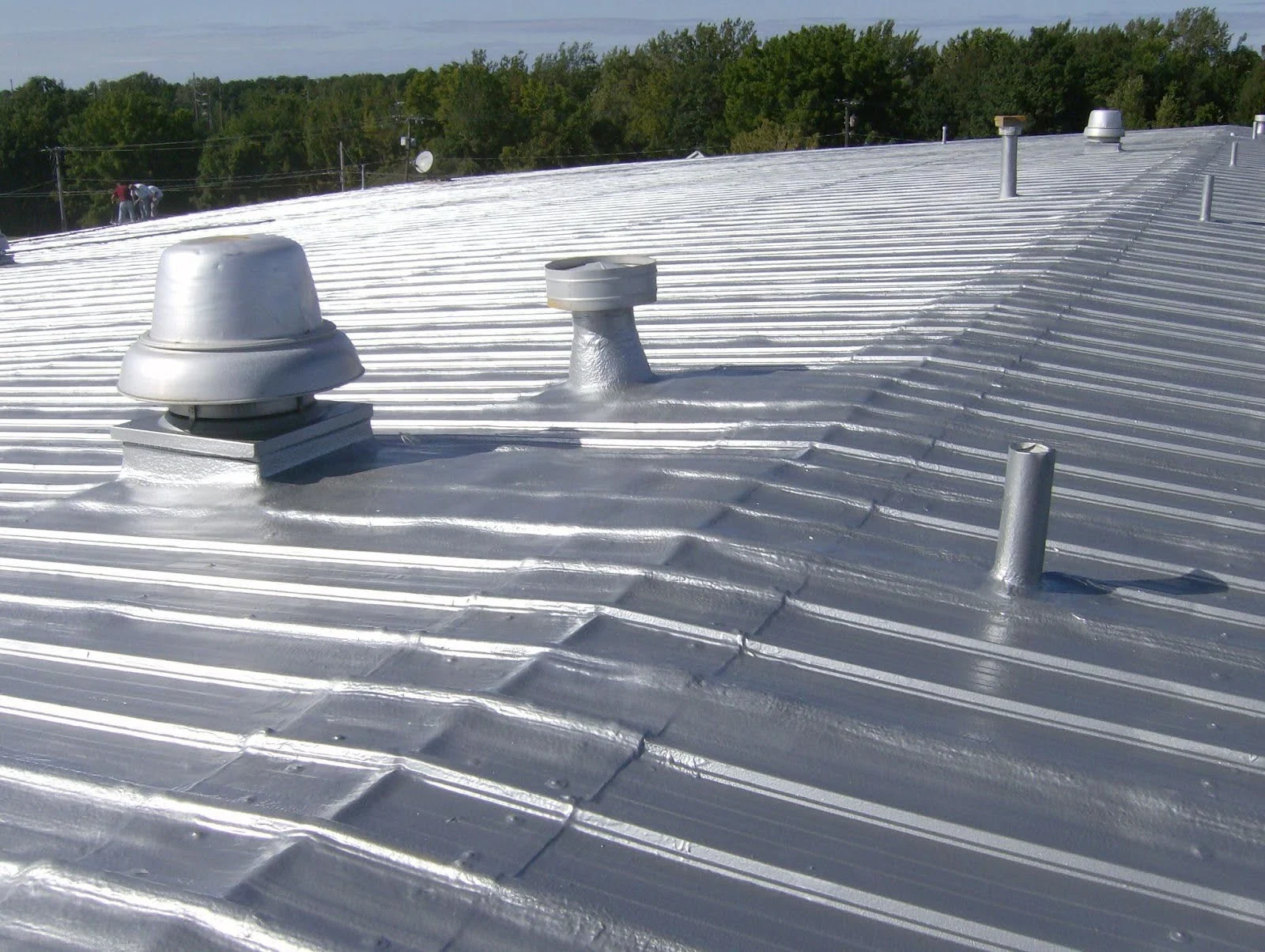 a roof with a vent on it