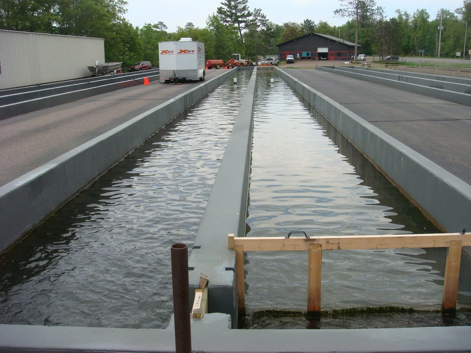 a large rectangular water channel